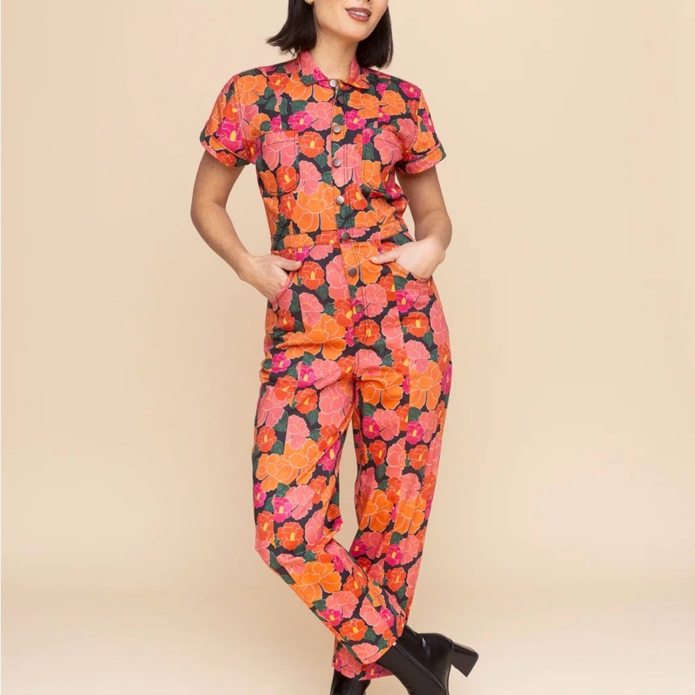 Mixed by Nasrin size M Classic Jumpsuit in Ruby - Picture 12 of 12